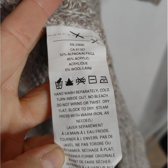 Pendleton EMERY CARDIGAN Coatigan Longline Tan Mix Beige Neutral wool‎ alpaca L - Picture 9 of 10